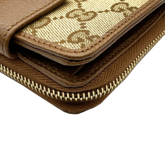 GUCCI Gucci Bifold Wallet GG Canvas Brown 346056 Outlet Women's Men's - Picture 5 of 15